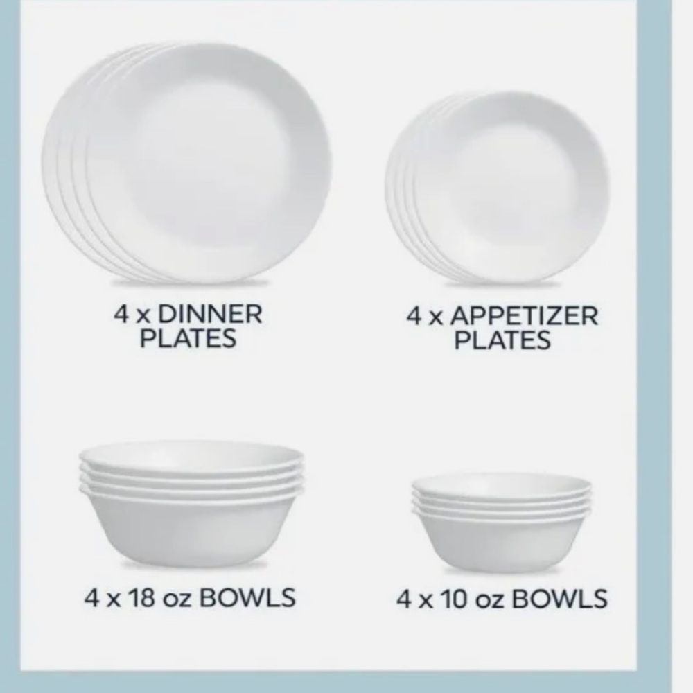 Corelle classic 16pc